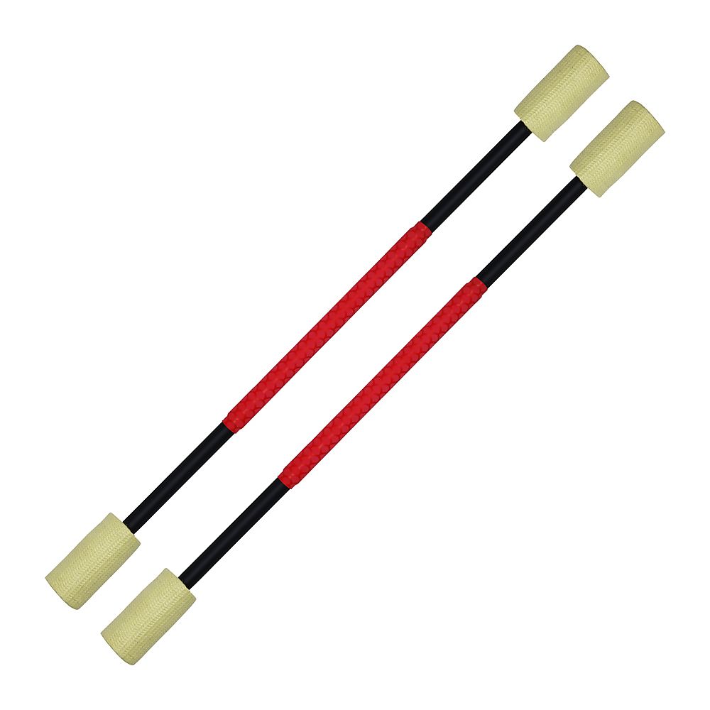 Pair of Pro Short Fire Staff 4 inch wicks
