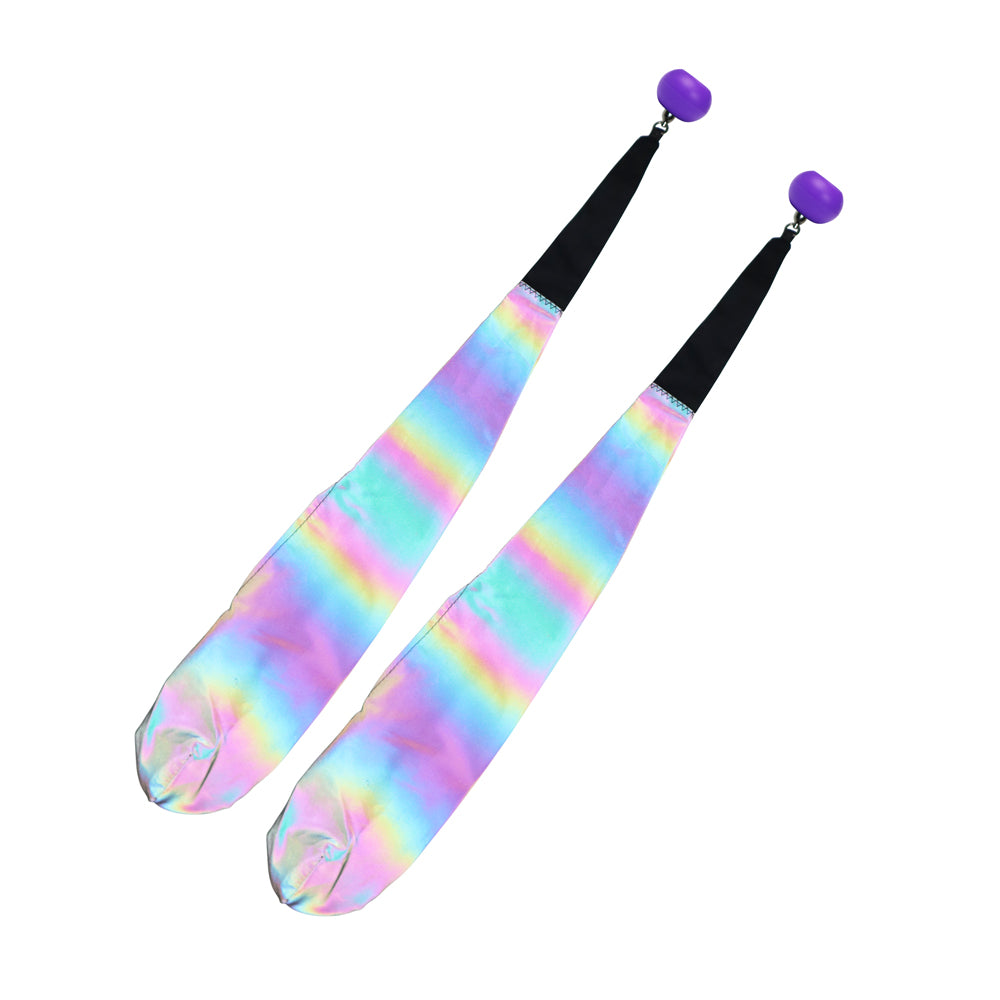 Pair of Rainbow Full Reflective Poi
