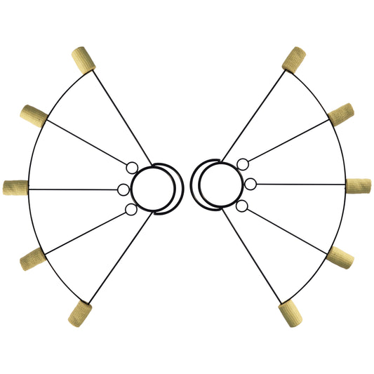 Pair of Large Ring Fire Fans