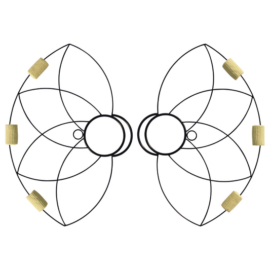 Pair of Lotus Petal Fire Fans