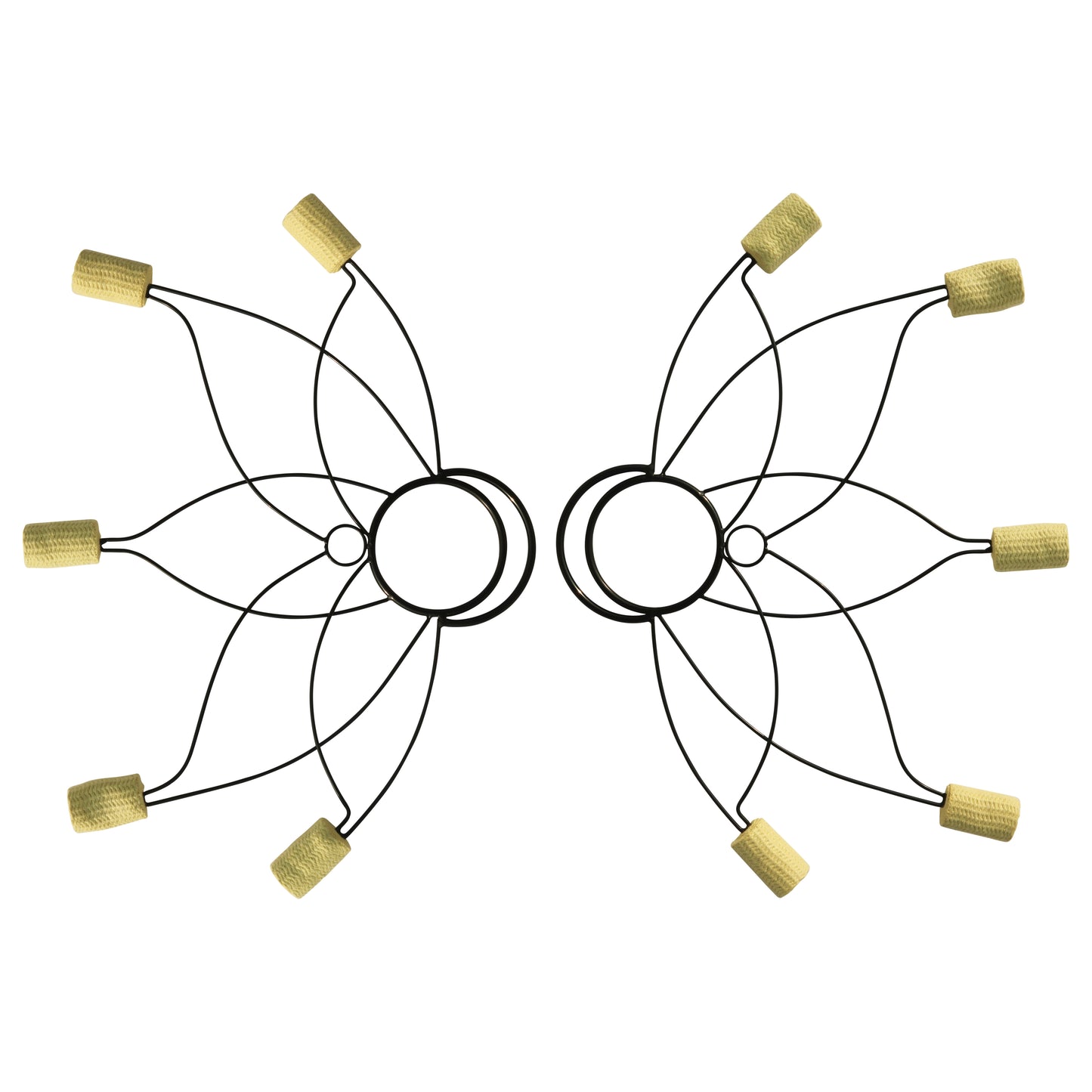 Pair of Medium Lotus Fire Fans