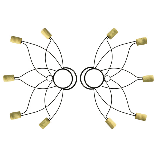 Pair of Medium Lotus Fire Fans