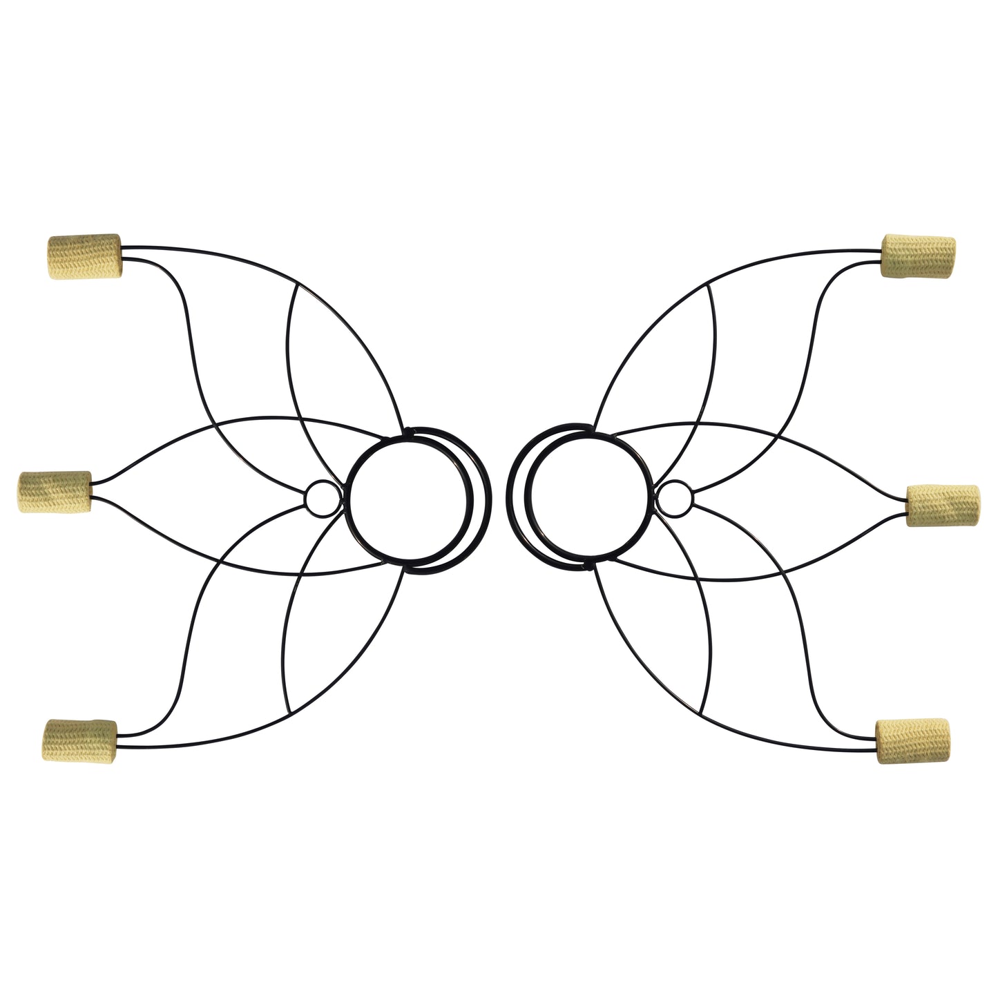 Pair of Small Lotus Fire Fans