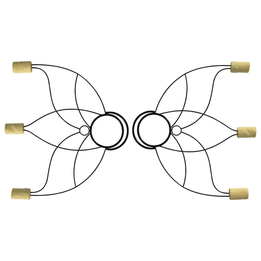 Pair of Small Lotus Fire Fans