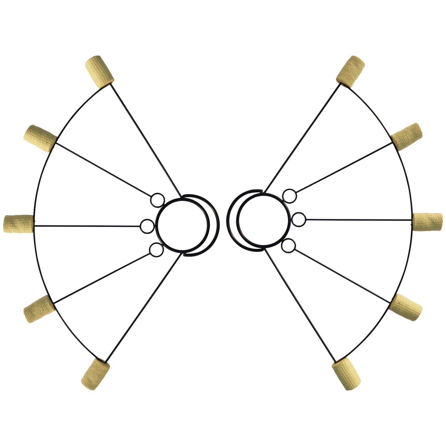 Pair of Large Ring Fire Fans
