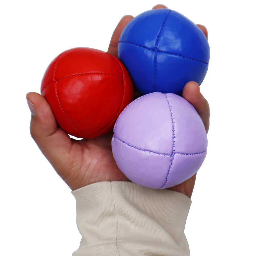 Set of Genuine Leather Juggling Balls