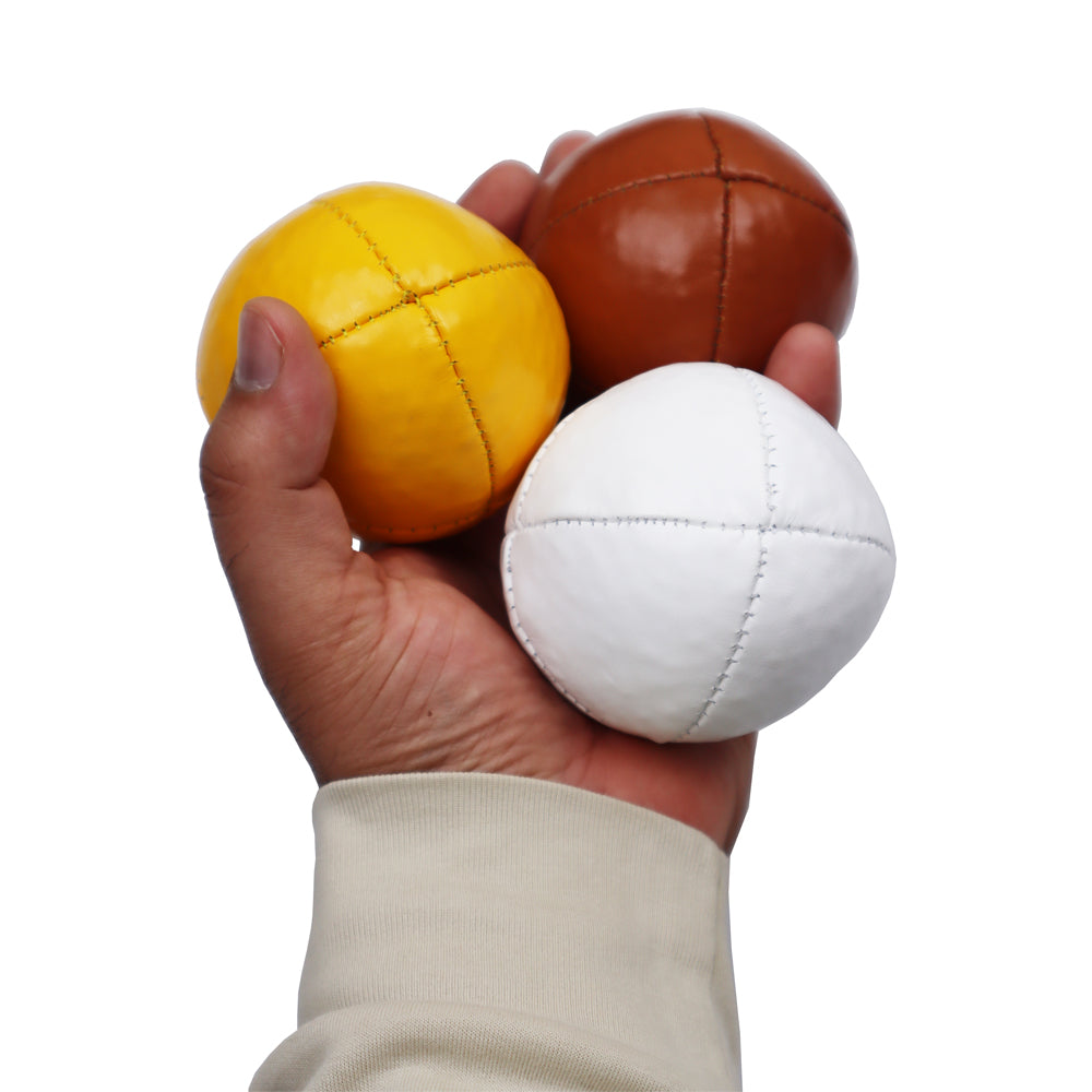 Set of Genuine Leather Juggling Balls
