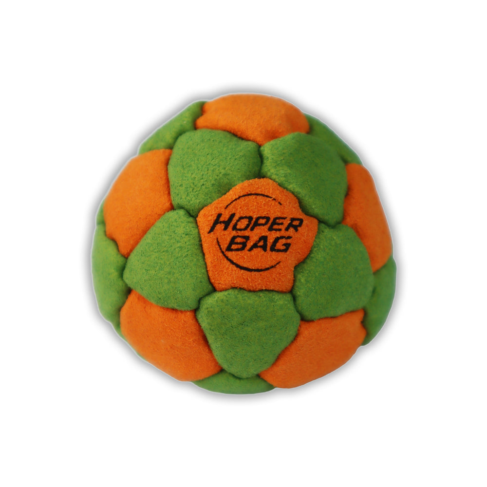 Hoper Bag 32-Panel Footbag — Classic Sand Hacky Sack