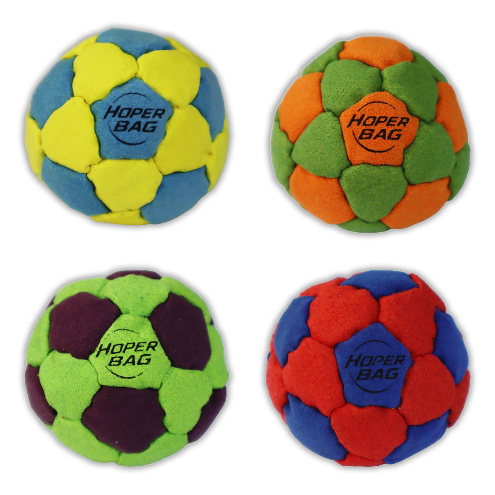 Hoper Bag 32-Panel Footbag — Classic Sand Hacky Sack